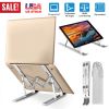 Laptop Stand Lifter Foldable Aluminum Desktop Phone Holder Stand Angle Adjustable Tablet PC Holder Riser Ventilated Laptop Phone Tray