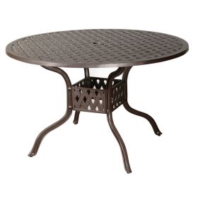 Savannah Outdoor Aluminum Round Dining Table