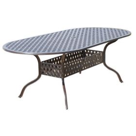 Savannah Outdoor Aluminum Oval Dining Table