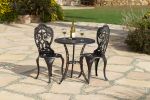 Fiesta Outdoor Aluminum 3 Piece Bistro Set