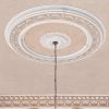 Blanco Wreath Round Chandelier Ceiling Medallion 63