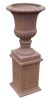 Terra Cotta Vase on Pedestal