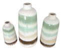 Green Sand Vase Set of 3