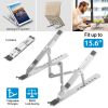 Laptop Stand Lifter Foldable Aluminum Desktop Phone Holder Stand Angle Adjustable Tablet PC Holder Riser Ventilated Laptop Phone Tray