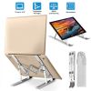 Laptop Stand Lifter Foldable Aluminum Desktop Phone Holder Stand Angle Adjustable Tablet PC Holder Riser Ventilated Laptop Phone Tray