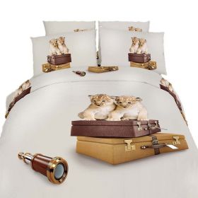 Twin Size Duvet Cover Sheets Set, Best Friends