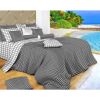 Twin Size Duvet Cover Sheets Set, Black & White Check