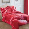 DM510Q Dolce Mela Floral Bedding - Rosa, Luxury Queen size Duvet Cover Set