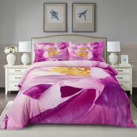 Duvet Cover Set, King Size Floral Bedding, Dolce Mela - June DM703K