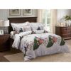 Duvet Cover Set, Queen size Floral Bedding, Dolce Mela - Peacock DM706Q