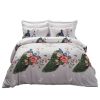 Duvet Cover Set, Queen size Floral Bedding, Dolce Mela - Peacock DM706Q