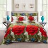 Duvet Cover Set, King Size Floral Bedding, Dolce Mela - Romeo DM711K