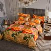 Queen Size Duvet Cover Set, 6 Piece Luxury Floral Bedding, Dolce Mela Eden  DM721Q