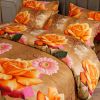 Queen Size Duvet Cover Set, 6 Piece Luxury Floral Bedding, Dolce Mela Eden  DM721Q