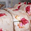 Queen Size Duvet Cover Set, 6 Piece Luxury Floral Bedding, Dolce Mela Orchid  DM722Q