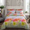 King Size Duvet Cover Set, 6 Piece Luxury Floral Bedding, Dolce Mela  Innocence  DM723K