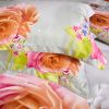 King Size Duvet Cover Set, 6 Piece Luxury Floral Bedding, Dolce Mela  Innocence  DM723K