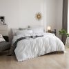 DM807T | Twin Size 4 piece Duvet Cover Set Ruffled Bedding 100% Cotton