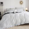 DM807K | King Size 6 piece Duvet Cover Set Ruffled Bedding 100% Cotton