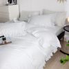 DM807K | King Size 6 piece Duvet Cover Set Ruffled Bedding 100% Cotton