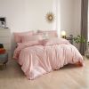 DM808T | Twin Size 4 piece Duvet Cover Set Ruffled Bedding 100% Cotton