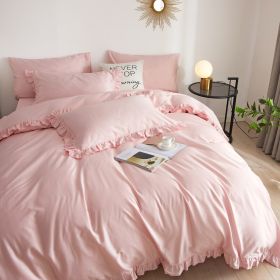 DM808T | Twin Size 4 piece Duvet Cover Set Ruffled Bedding 100% Cotton