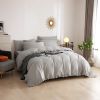 DM809T | Twin Size 4 piece Duvet Cover Set Ruffled Bedding 100% Cotton