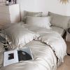 DM809T | Twin Size 4 piece Duvet Cover Set Ruffled Bedding 100% Cotton