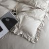 DM809T | Twin Size 4 piece Duvet Cover Set Ruffled Bedding 100% Cotton