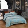 Duvet Cover 6 Piece Set Jacquard Bedding, Queen Size - Lille by Dolce Mela