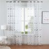 Window Sheer Curtains Panel, Pearly