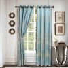 Curtains Damask Jacquard Grommet Semi-Blackout, Tall 60x100, Lille by Dolce-Mela