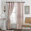 Curtains Damask Jacquard Grommet Semi-Blackout, Tall 60x100, Rennes by Dolce-Mela