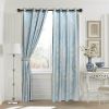 Curtains Damask Jacquard Grommet Semi-Blackout, Tall 60x100, Toulon by Dolce-Mela