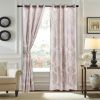 Curtains Damask Jacquard Grommet Semi-Blackout, Tall 60x100, Le-Harve by Dolce-Mela