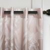 Curtains Damask Jacquard Grommet Semi-Blackout, Tall 60x100, Le-Harve by Dolce-Mela