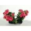 Purse Decorative Ceramic & Glass Flower Vase, 12.5" x 5.5" x 7.5"(H)