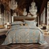 DM804Q | Queen Size Duvet Cover Set Jacquard Top & 100% Cotton Inside