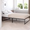 Full Size 14 Inch High Heavy Duty Black Metal Platform Bed Frame