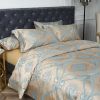 DM804Q | Queen Size Duvet Cover Set Jacquard Top & 100% Cotton Inside