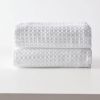 Waffle Bath Towels - White  Color- Set of 2