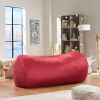 Rosella Modern Microfiber 8 Foot Bean Bag, Red