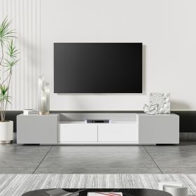 Modern TV Stand for 70" TV with Large Storage Space, Magnetic Cabinet Door, Entertainment Center for Living Room,Bedroom