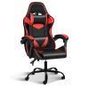 YSSOA Racing Video Backrest and Seat Height Recliner Gaming Office High Back Computer Ergonomic Adjustable Swivel Chair, Without footrest, Black/Red