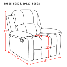 ACME Bina Recliner (Motion) in Charcoal Polished Microfiber 59525