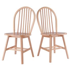 Windsor 2-Pc Chair Set; Natural