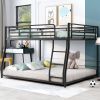 Metal Floor Bunk Bed, Full XL over Queen, Black (Expected to arrive at 11.10)