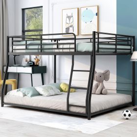 Metal Floor Bunk Bed, Full XL over Queen, Black (Expected to arrive at 11.10)