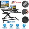 Height Adjustable Standing Desk Converter Workstation Sit Stand Dual Monitor Laptop Desk Riser Tabletop