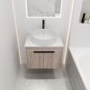 24 " Modern Design Float Bathroom Vanity With Ceramic Basin Set;  Wall Mounted White Oak Vanity With Soft Close Door; KD-Packing;  KD-Packing;  2 Piec